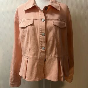Women's Peach Denim Jacket
